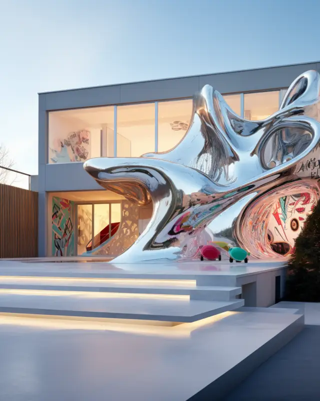 Facade surface and metal form, designed by IVA POPSURREAL